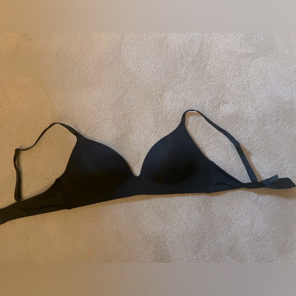 Blush lightly lined wireless bra.